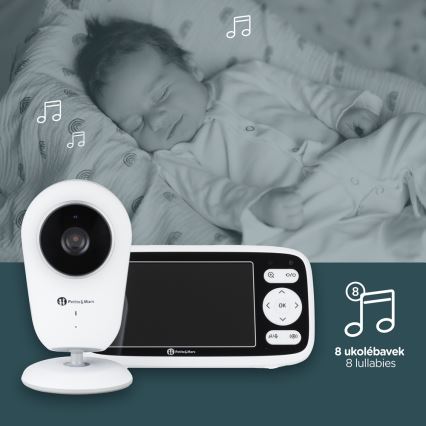 PETITE&MARS - Kijelzős bébiőr NANO 4.0 3,7V 1760 mAh