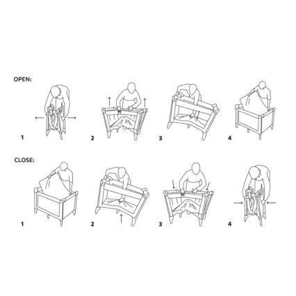 PETITE&MARS - KOOT Lite utazóágy, sötétszürke