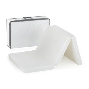 PETITE&MARS - Összecsukható utazó matrac FOLDIE 120x60 cm fehér