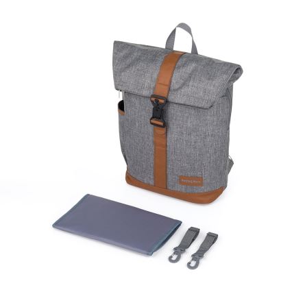 PETITE&MARS - Pelenkázó hátizsák babakocsihoz JACKOB szürke