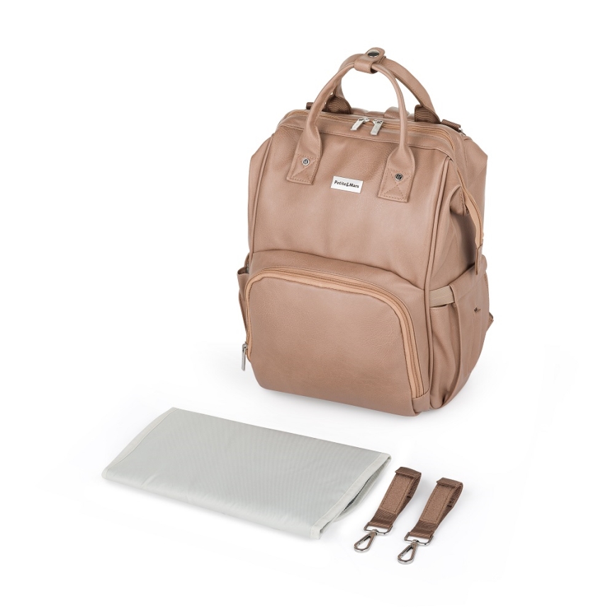 PETITE&MARS - Pelenkázó hátizsák babakocsihoz JASPER barna