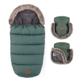PETITE&MARS - SZETT Gyerek bundazsák 4 az 1-ben COMFY + babakocsi kézmelegítők FURRY Khaki