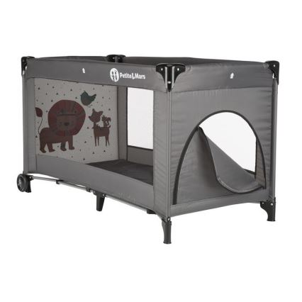 PETITE&MARS - Utazó kiságy KOOT-LION szürke