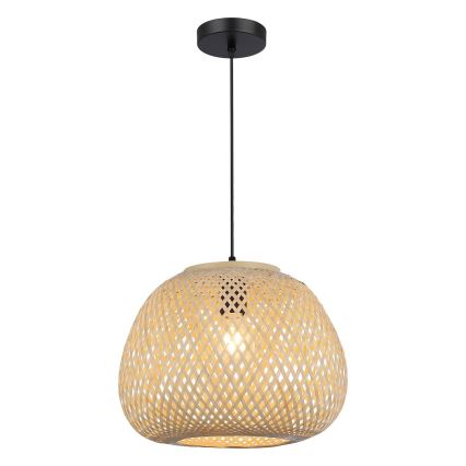 PETRA zsinóros függőlámpa 1xE27/15W/230V átm. 35 cm bambusz