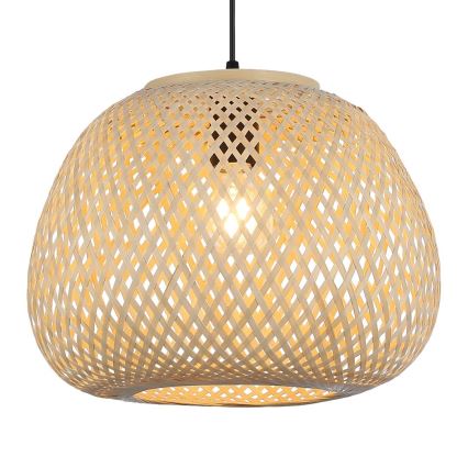 PETRA zsinóros függőlámpa 1xE27/15W/230V átm. 35 cm bambusz