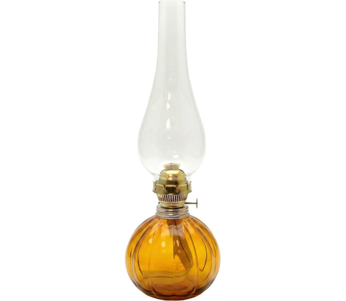 Floriánova huť Petrol lámpa BASIC 38 cm borostyán színű 110