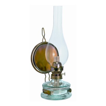 Petróleum lámpa - 11” - fém ”tükrös”