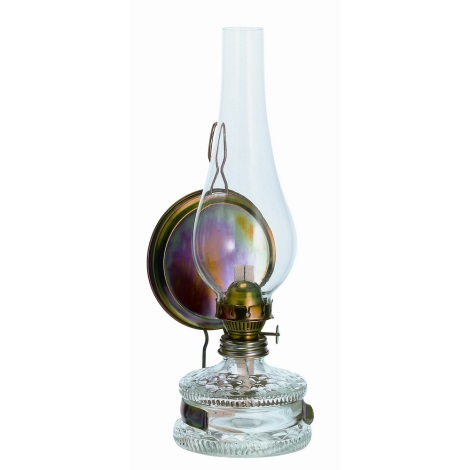 Petróleum lámpa -  5” - fém ”tükrös”