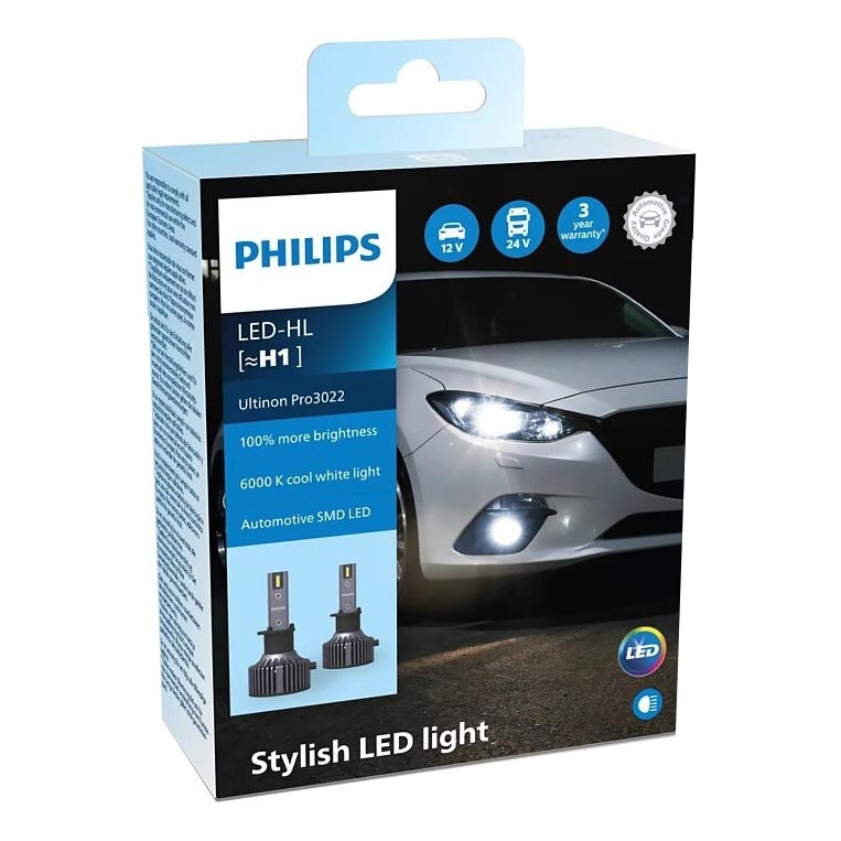 Philips 11258U3022X2 - KÉSZLET 2xLED Autó izzó Ultinon Pro3022 H1 P14,5s/20W/12/24V 6000K