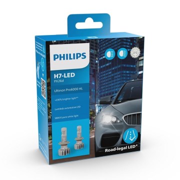Philips 11972U6000X2 - KÉSZLET 2x LED Autóizzó Ultinon Pro6000 H7 PX426d/18W/12V 5800K