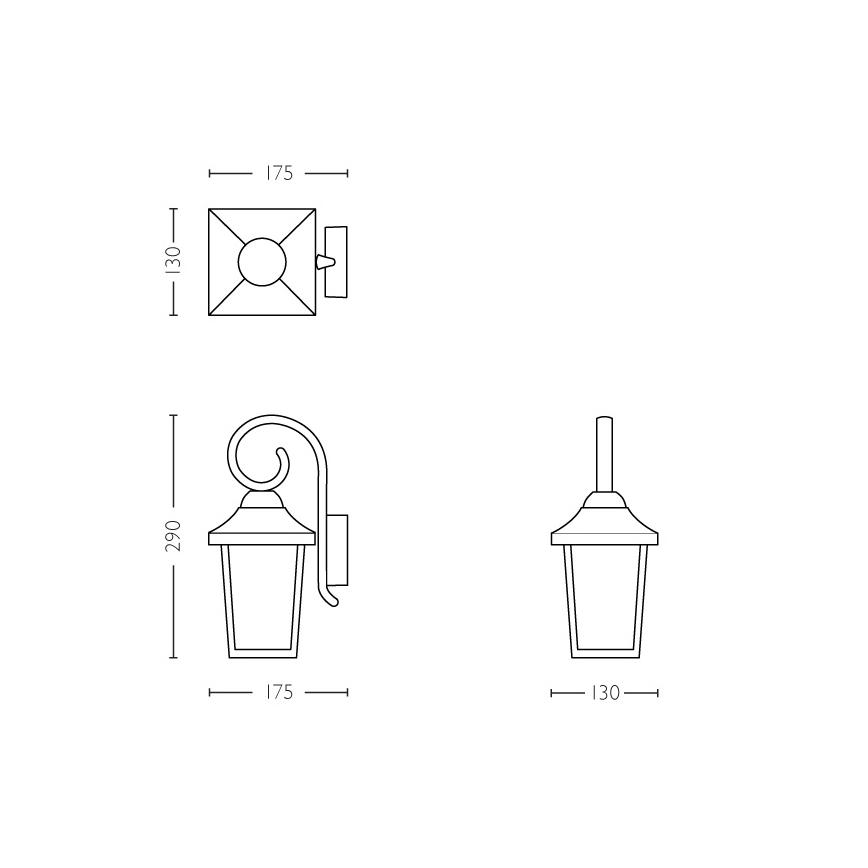 Philips - Kültéri lámpa 1xE27/60W/230V