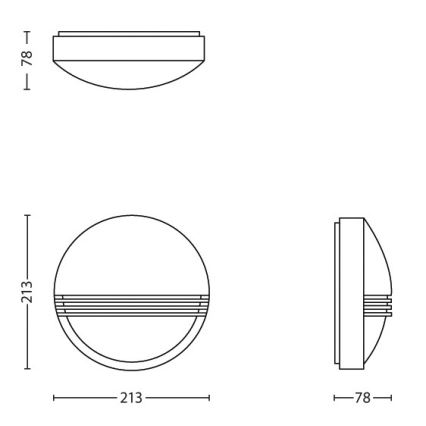 Philips - LED kültéri fali lámpatest LED/6W/230V IP44
