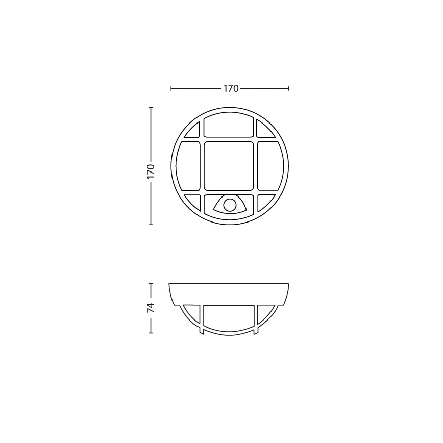 Philips 17319/30/16 - LED Kültéri fali lámpa érzékelővel  EAGLE 1xLED/3W