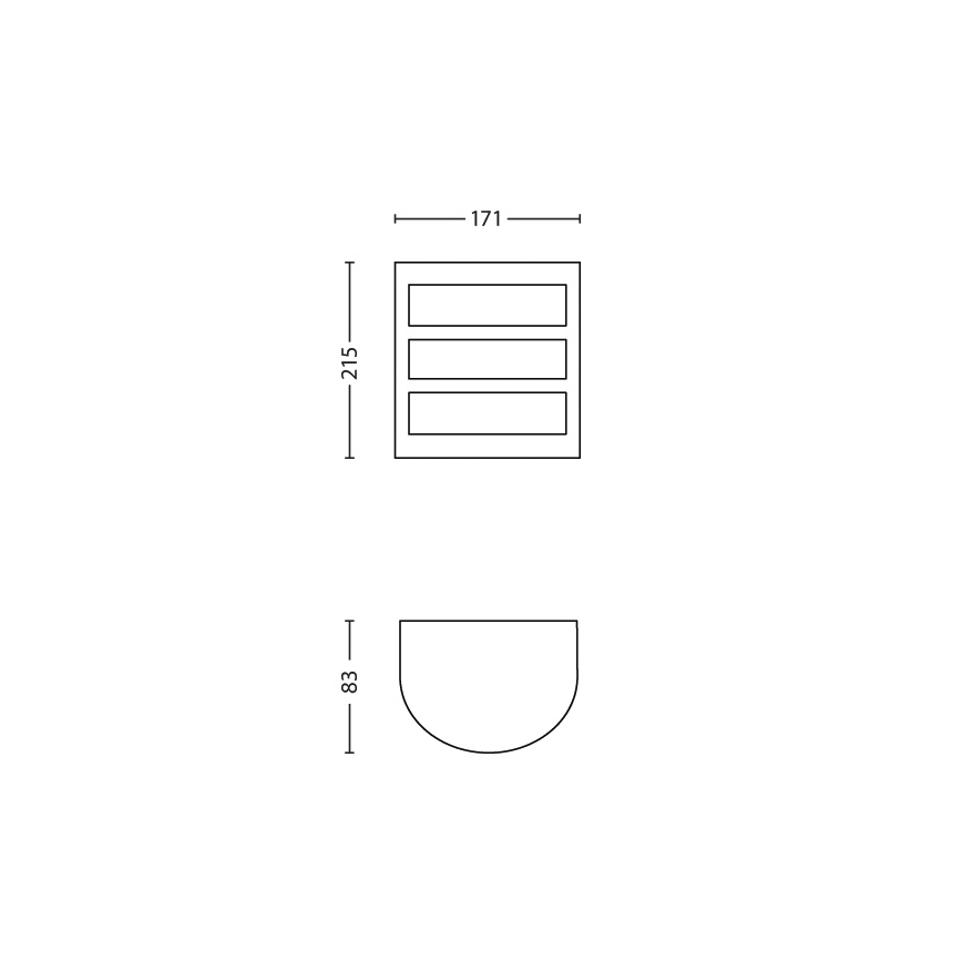 Philips 17323/47/16 - Kültéri fali lámpa MYGARDEN PYTHON 1xLED/6W/230V