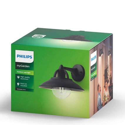 Philips 17381/30/PN - Kültéri fali lámpa COMORANT 1xE27/42W/230V IP44