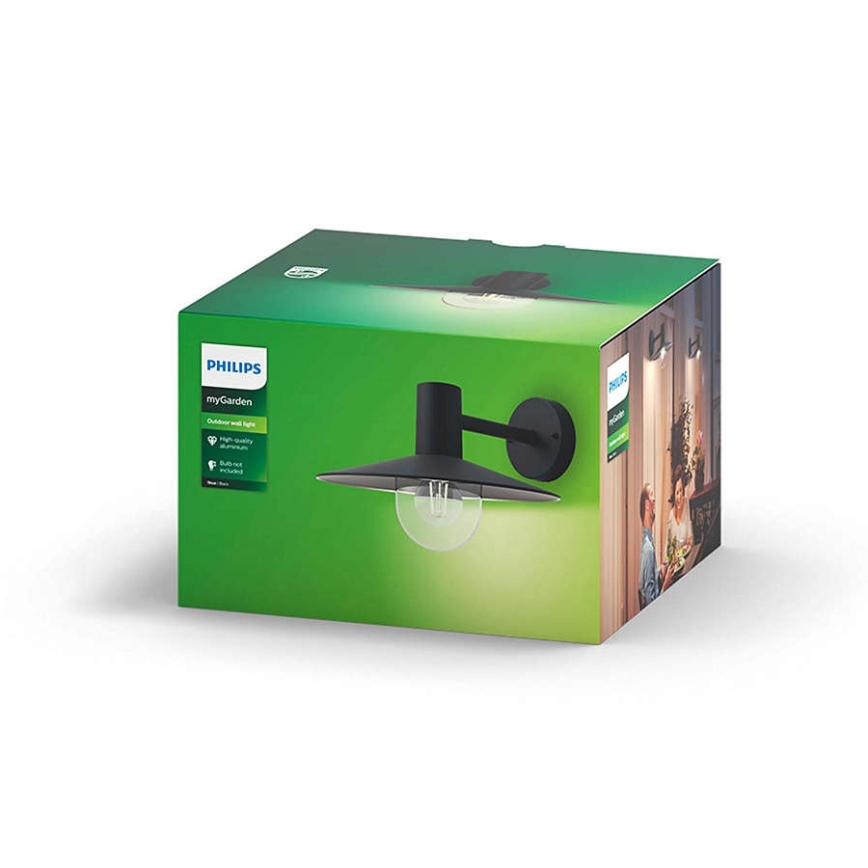 Philips 17382/30/PN - Kültéri fali lámpa MYGARDEN SKUA 1xE27/42W/230V