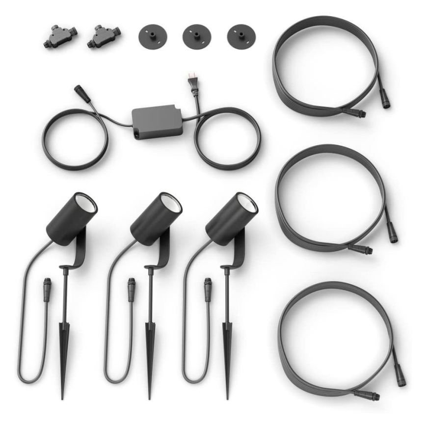 Philips 17414/30/P7 - KÉSZLET 3 x LED Dimmelhető kültéri spotlámpa HUE LILY 3xLED/8W/230V IP65