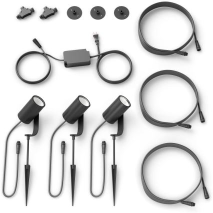 Philips - Készlet 3x LED Hue LILY spotlámpa 3xLED/8W/230V IP65