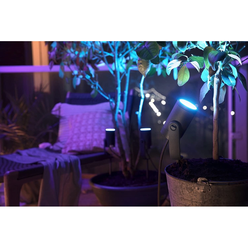 Philips - Kiegészítő készlet LED RGB kültéri spotlámpa Hue LILY LED/8W/230V IP65