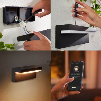 Philips - LED RGBW Dimmelhető kültéri fali lámpa Hue NYRO LED/13,5W/230V 2000-6500K IP44