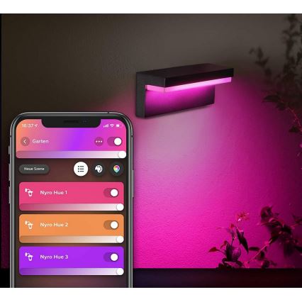 Philips - LED RGBW Dimmelhető kültéri fali lámpa Hue NYRO LED/13,5W/230V 2000-6500K IP44
