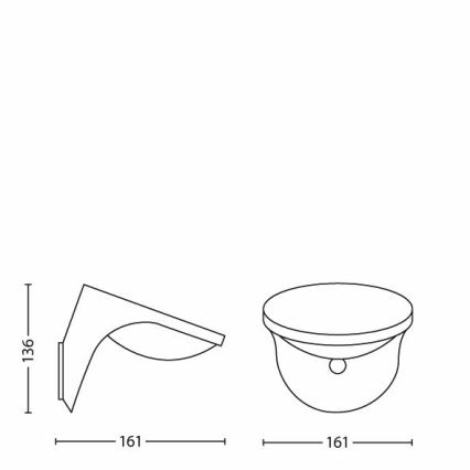 Philips - Szenzoros LED-es szolar lámpa 1xLED/1W/3,7V