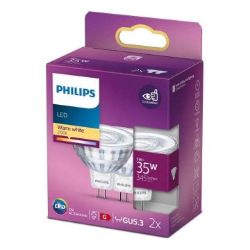 Philips 2 darabos LED izzó szett GU5,3/MR16/5W/12V 2700K