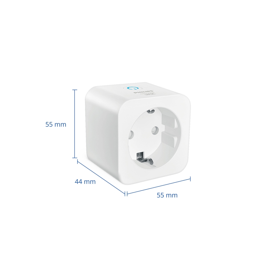 Philips - 2 darabos okos SCHUKO konnektor szett 2300W + Wi-Fi fogyasztásmérő