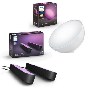 Philips - 2 darabos szett: fényerőszabályozható RGB LED asztali lámpa Hue PLAY LED/6W/230V 2000-6500K + fényerőszabályozható asztali lámpa GO LED/6W/230V 2000-6500K