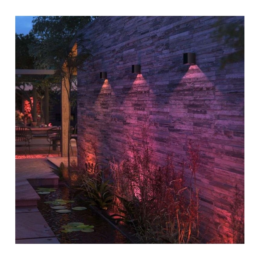 Philips - 2 db-os készlet: RGBW dimmelhető kültéri fali lámpa Hue RESONATE LED/8W/230V 2000-6500K IP44