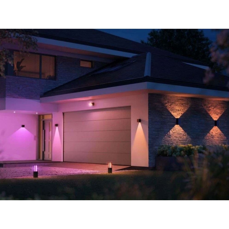 Philips - 2 db-os készlet: RGBW dimmelhető kültéri fali lámpa Hue RESONATE LED/8W/230V 2000-6500K IP44