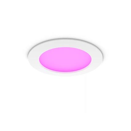 Philips - 2 darabos szett LED RGBW fényerőszabályozható fürdőszobai beépíthető mennyezeti lámpa Hue SLIM LED/12W/230V 2000-6500K fehér IP44