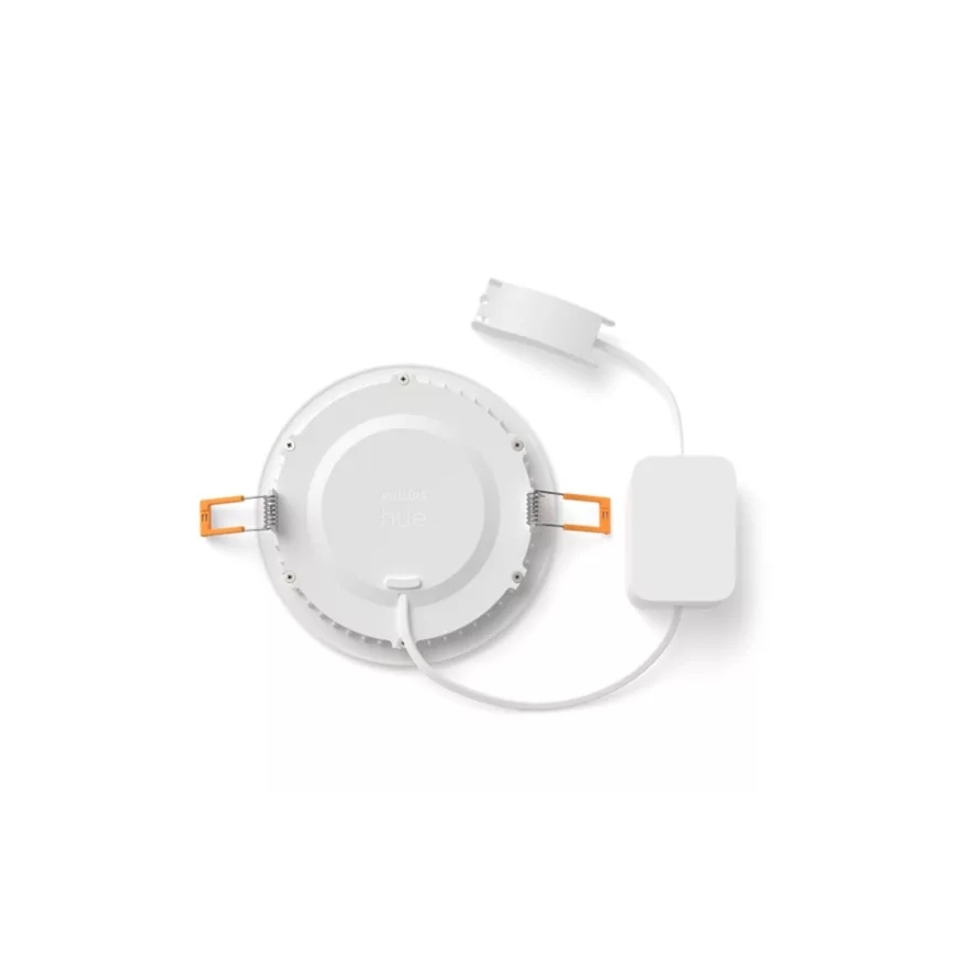 Philips - 2 darabos szett LED RGBW fényerőszabályozható fürdőszobai beépíthető mennyezeti lámpa Hue SLIM LED/12W/230V 2000-6500K fehér IP44