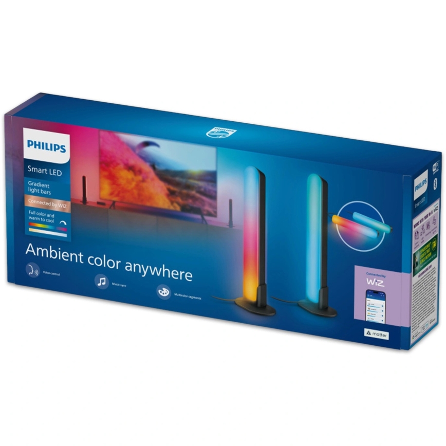 Philips - SZETT 2x LED RGBIC Dimmelhető lámpatest SMART GRADIENT LED/8W/230V 2700-6500K Wi-Fi