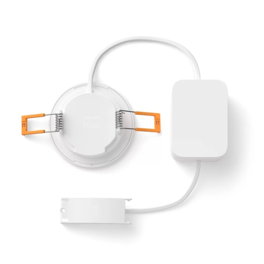 Philips - 2x RGBW dimmelhető fürdőszobai süllyesztett mennyezeti lámpatest Hue SLIM LED/8,3W/230V 2000-6500K fehér IP44