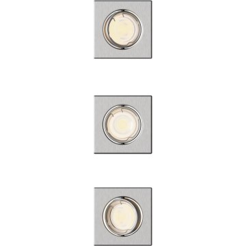 Philips - 3 darabos PERIDOT süllyesztett mennyezeti lámpatest szett, 1xGU10/7W/230V, ezüst