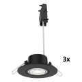 Philips - 3 darabos szett: dimmelhető beépíthető LED lámpatest CILANTRO LED/5W/230V 4000K fekete