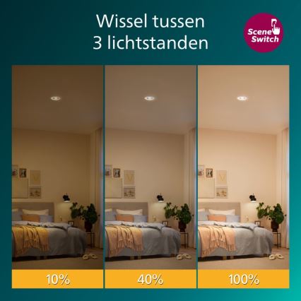 Philips - 3 darabos CILANTRO LED dimmelhető süllyesztett mennyezeti lámpatest LED/5W/230V 4000K fehér