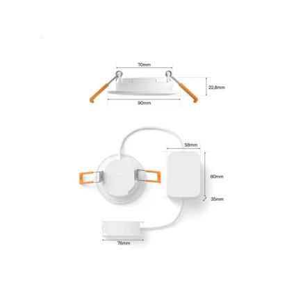 Philips - SZETT 3x LED RGBW Dimmelhető fürdőszobai beépíthető mennyezeti lámpa Hue SLIM LED/8,3W/230V 1000-20000K fehér P44