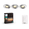 Philips - 3 db-os készlet dimmelhető Hue ADORE fürdőszobai LED lámpa 1xGU10/5W/230V IP44 + távirányító