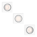Philips - 3 db süllyesztett lámpatest szett 1xGU10/5,5W/230V
