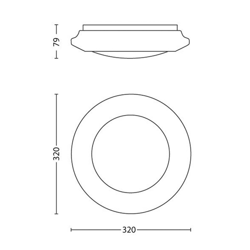 Philips 33362/31/17 - LED mennyezeti lámpa MYLIVING CINNABAR 1xLED/16W/230V