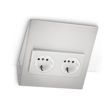 Philips 33466/17/36 - Konnektor konyhapult alá MYKITCHEN FINESSE 2x230V SCHUKO