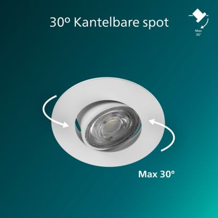 Philips - 3 darabos szett dimmelhető beépíthető LED lámpa CILANTRO LED/5W/230V 2700K fekete