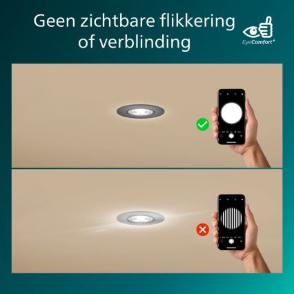 Philips - 3 darabos szett dimmelhető beépíthető LED lámpa CILANTRO LED/5W/230V 2700K fekete