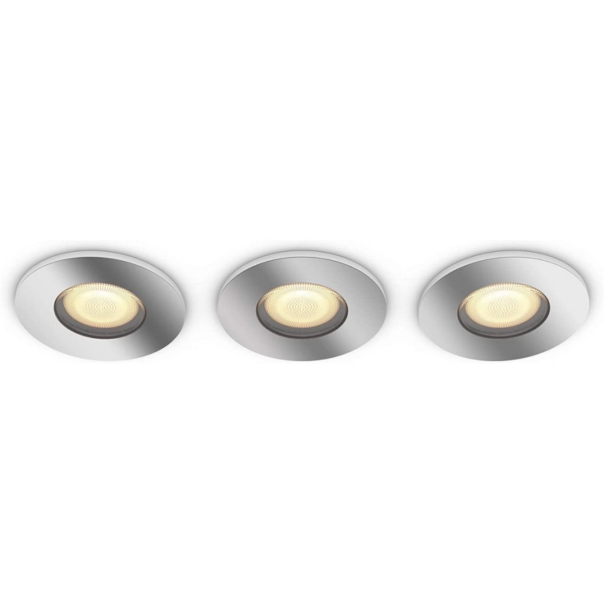 Philips - 3 db-os készlet dimmelhető Hue ADORE fürdőszobai LED lámpa 1xGU10/5W/230V IP44 + távirányító
