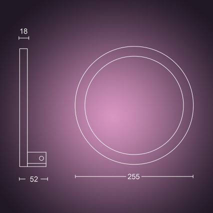 Philips 40901/31/P9 - LED Fali lámpa HUE SANA LED/20W/230V