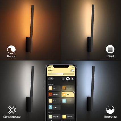 Philips 40902/30/P9 - LED Fali lámpa HUE LIANE 1xLED/12W/230V