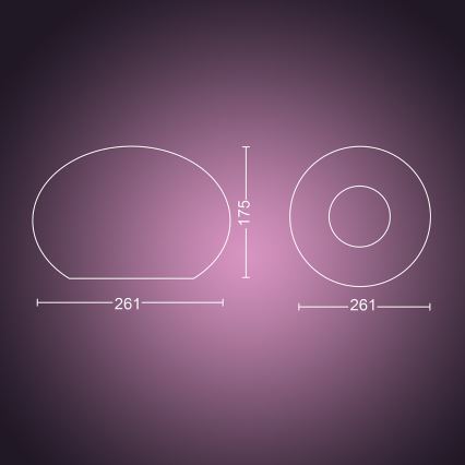 Philips 40904/31/P9 - LED Asztali lámpa HUE FLOURISH 1xE27/9,5W/230V