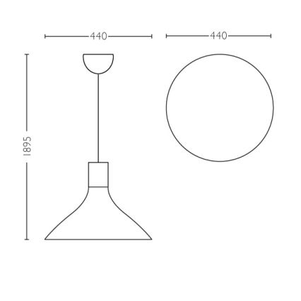 Philips 40954/31/PN - Mennyezeti függesztékes lámpa MYLIVING TUNNEL E27/60W/230V